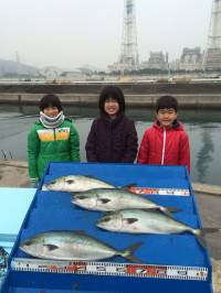 マリーナシティ海洋釣り堀、メジロが大漁です…