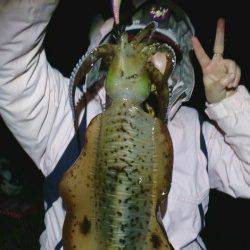 ぐぃぃー!!とアオリ特有の強い引き☆串本大島でのエギング