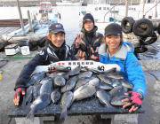 鷹島のカンドリにて3人でグレ70匹