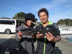 串本の磯グレ、磯釣り初挑戦で釣れました♪