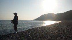 煙樹ヶ浜でショアジギング、凪すぎて魚の反応悪く・・・