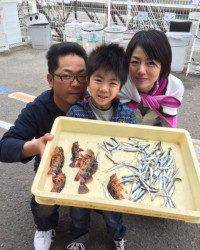 マリーナシティでファミリーフィッシング！イワシにガシラ大漁！