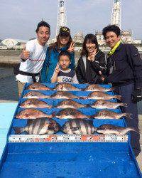 マリーナシティ海洋釣り堀でマダイ13尾とイシダイ2尾