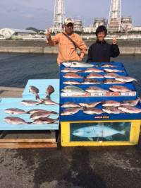 マリーナシティ海洋釣り堀　シマアジ・マダイ…