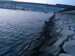 南芦屋浜西側石畳 ワームでタケノコメバル・カサゴ