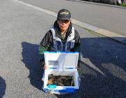 さけかすをエサにアイゴ50匹、黒島の磯