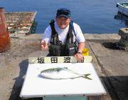 黒島の磯からのジギングでメジロ66cm