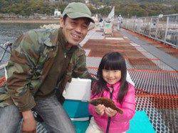 須磨海づり公園　投げ釣りでカレイの釣果