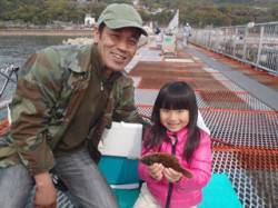須磨海づり公園　投げ釣りでカレイの釣果