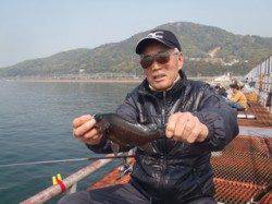 須磨海づり公園　シラサのウキ釣りでメバル