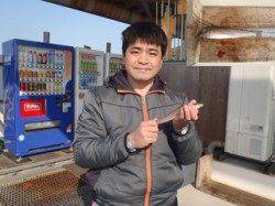 須磨海づり公園でナイスサイズのキス！