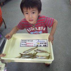 大屋の浜でチョイ投げでキス〜お子様の釣果