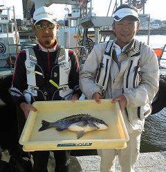 岸和田一文字　フカセでチヌの釣果