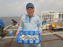 尼崎市立魚つり公園、朝にイワシの回遊あります