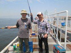 尼崎市立魚つり公園 やはりエビ撒きは朝一？ほかイワシも好調！