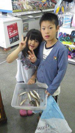 みなべ小目津　お子様が投げ釣りでキスの釣果