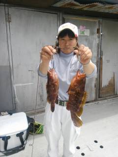 沖の北・沖の白灯台でアコウの釣果