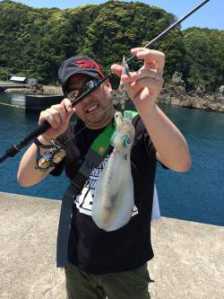 串本・大島でエギング〜チェイスしてきたアオ…