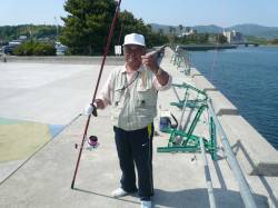 成が島水道でのキスの投げ釣り