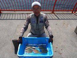 平磯海づり公園で投げ釣り〜キス・ベラの釣果