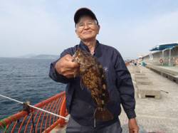 平磯海釣り公園　胴突き仕掛けでガシラ30.…