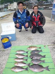 神谷の沖一文字内向きでイサギ・グレ・アイゴ・アジ