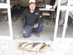 キハチ磯でのフカセ釣りは良型チヌにアイゴ