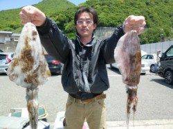 沖一文字内向き　夜釣りでのアオリイカ釣果