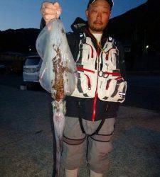 沖一文字内向きのウキで良型アオリイカ、半夜ヤエンも釣果あり