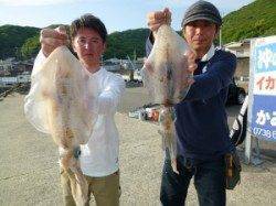 沖一文字、神谷一文字でヤエン釣り　アオリイカ釣果