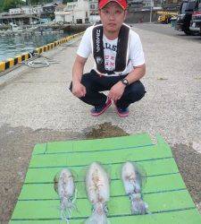 沖一文字内向き・神谷一文字　ヤエンでのアオリイカ釣果