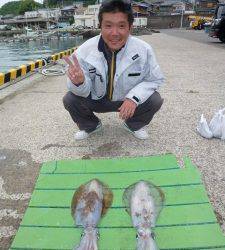 沖一文字内向き・神谷一文字　ヤエンでのアオリイカ釣果