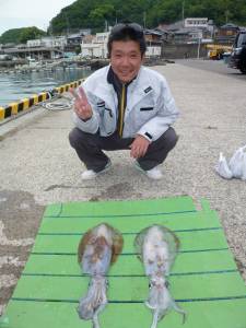 沖一文字内向き・神谷一文字　ヤエンでのアオリイカ釣果