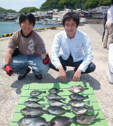 沖一文字内向きにてフカセ釣りでのグレ釣果