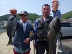 沖一文字のカゴ釣りでグレ45cm&…
