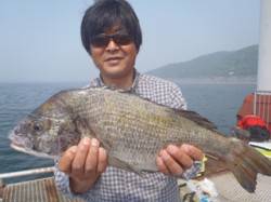 須磨海づり公園で年なしチヌ51.5cm！