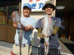 湯浅の磯　ヤエン・ウキ釣りでのアオリイカ釣果