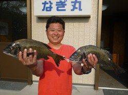 紀州釣りで良型チヌ2匹の釣果☆