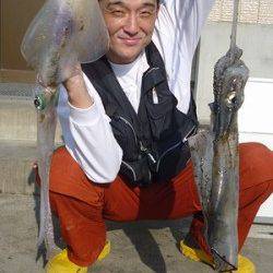 アオリイカ1.71kgや1.67kgなどグッドサイズ出てます☆湯浅の磯