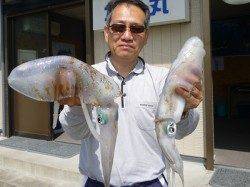 湯浅の磯　エギング・イカウキ釣りでアオリイカの釣果