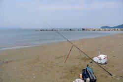 神崎海岸にて投げ釣りでキス〜ビーズ付きの仕掛けが釣果◎