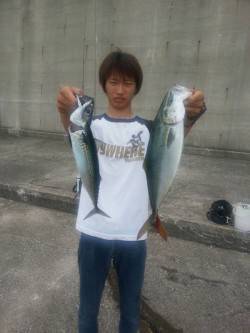 北港魚つり公園　シュアジギングでハマチ＆良…