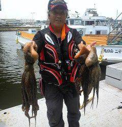 沖一文字1番でタコ1～1.8キロの釣果