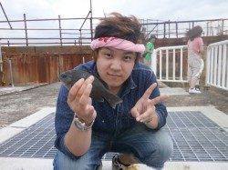 大阪南港魚つり園にてグレ・サッパ・アジ・イワシ