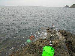 神谷崎の地磯へヤエン釣り〜春イカもそろそろ終盤か