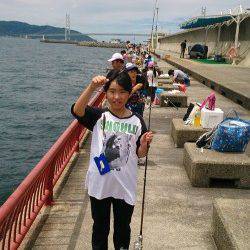 平磯海づり公園　レンタルタックルの胴突きでベラ2ケタ釣果