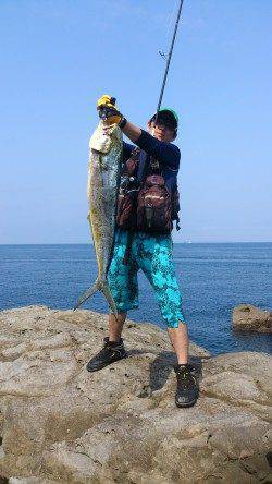 小浦にて今年初メーターシイラ釣れました♪