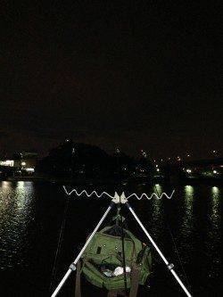 武庫川河口　ぶっこみ釣りでウナギ狙い　ウナギもいよいよシーズンイン