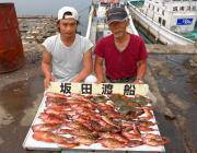 黒島の磯でガシラ72匹とカワハギの釣果