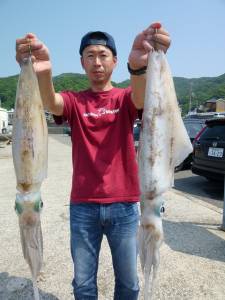 沖一文字内向き　夜通し釣りでのヤエン釣果